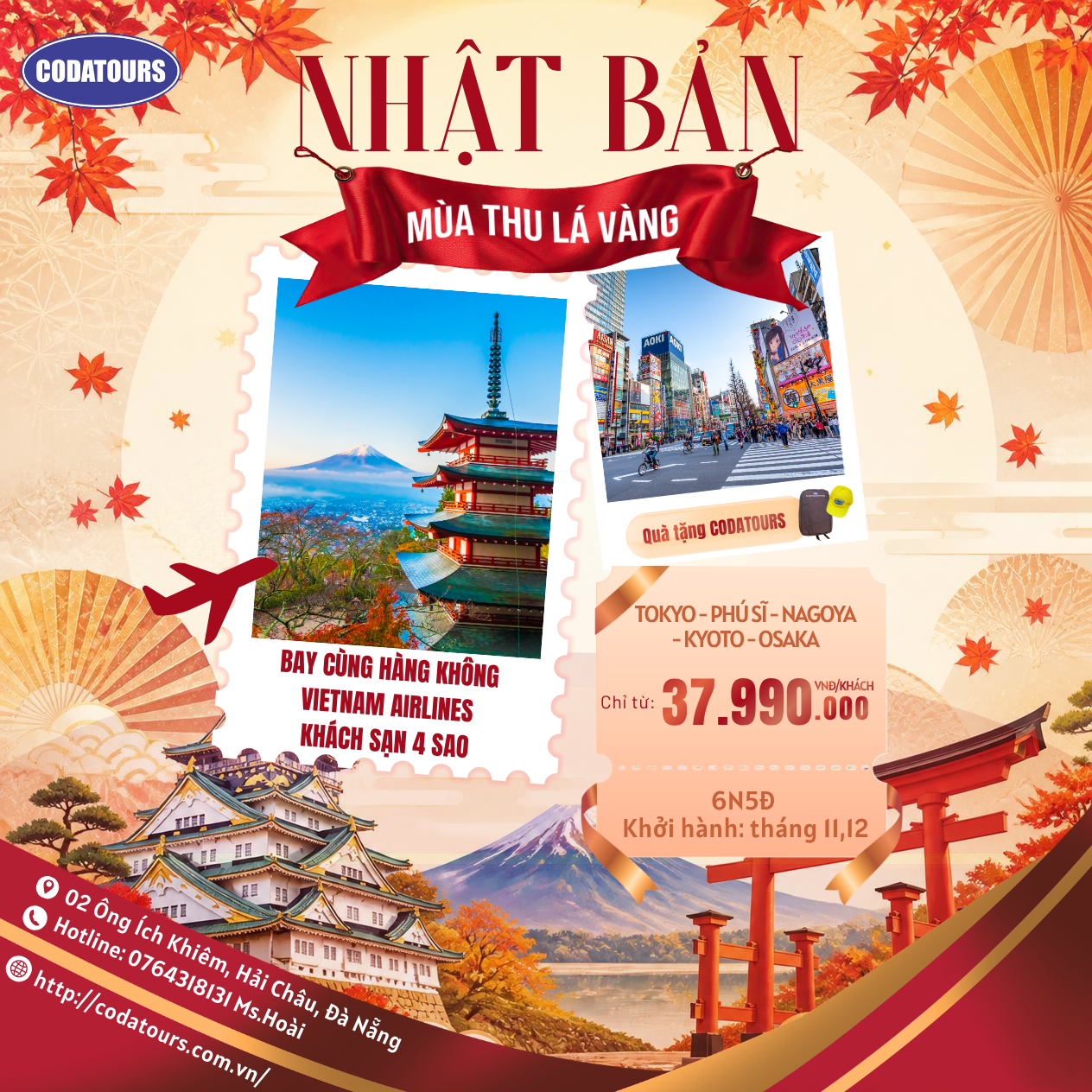 NHẬT BẢN LÃNG MẠN MÙA THU
